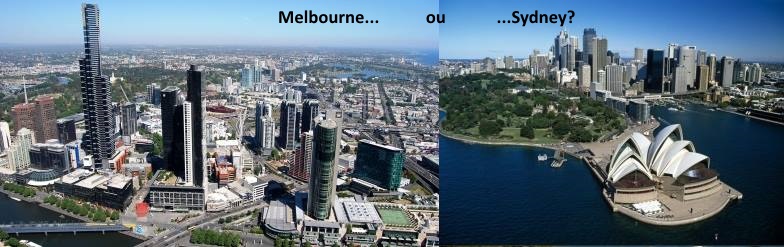 Choix pour lae année : Melbourne ou Sydney ?