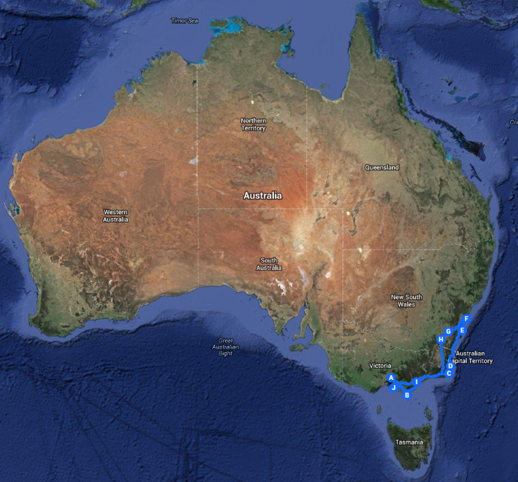 Trip to Sydney - Map Australie